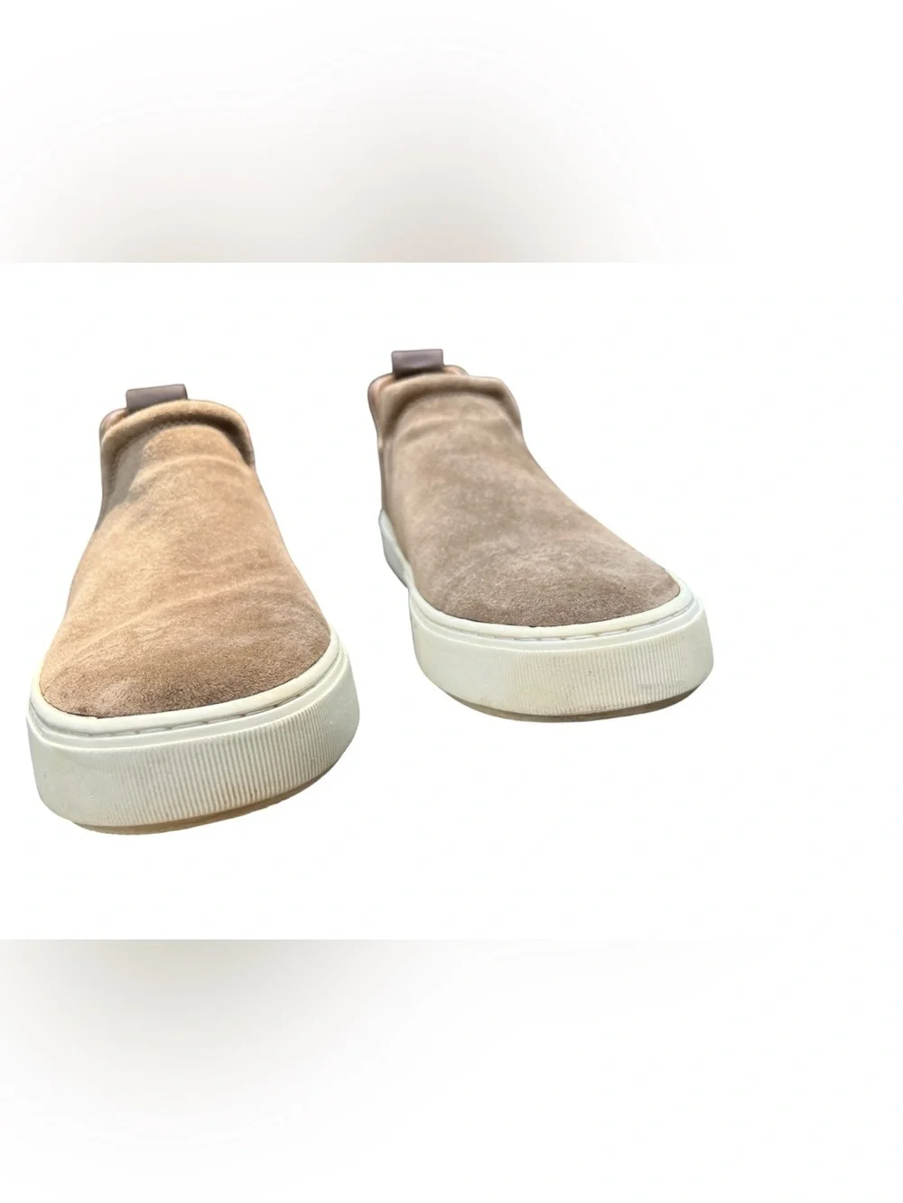 Vince Lucio Men's Slip-On Suede Sneakers - Taupe Sz 9.5